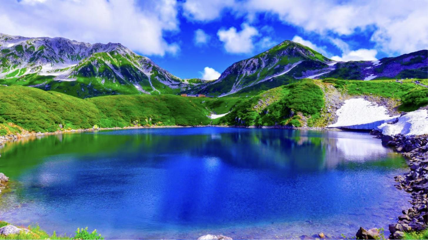 夏のみくりが池と立山連峰
