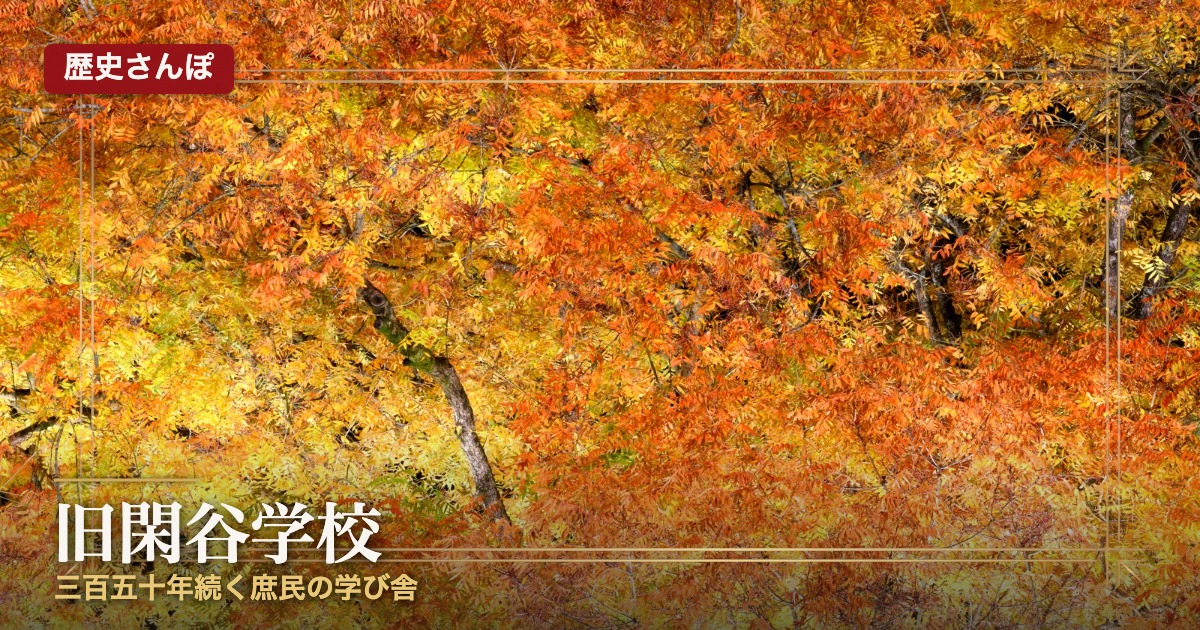 旧閑谷学校の楷の木の紅葉を使ったアイキャッチ画像